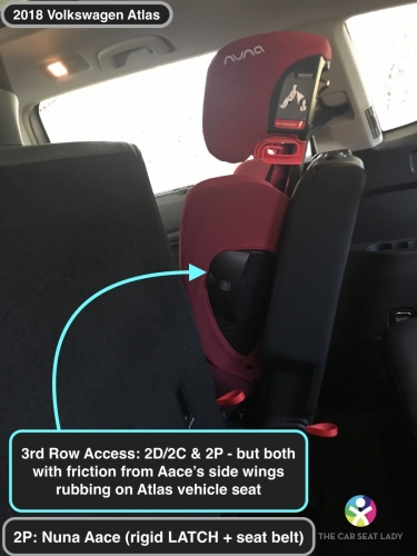 2018 Volkswagen Atlas Nuna Aace in 2P causes friction with 3rd row access